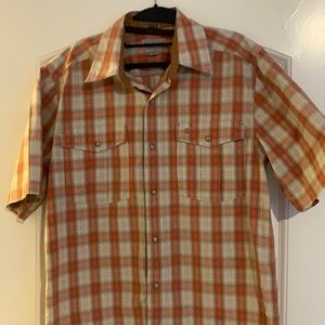 Carhart Plaid Button up Work Shirt Short Sleeved